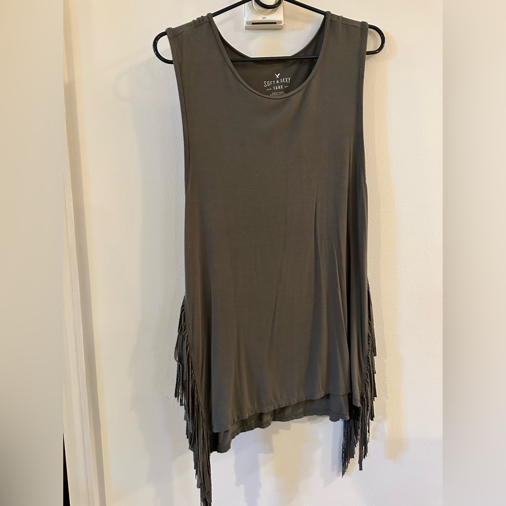 Fringe side slit top